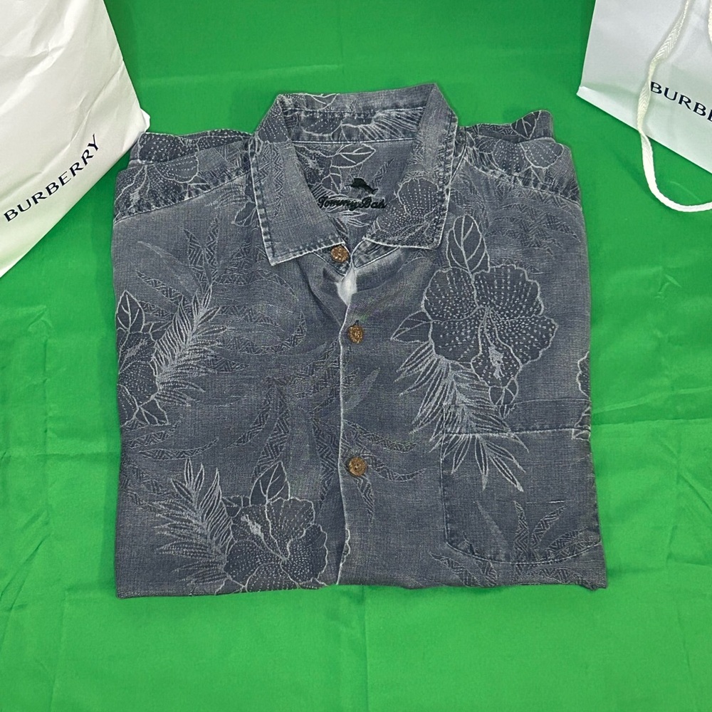 Tommy Bahama Blue Floral Men's Shirt Jacket